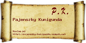 Pajenszky Kunigunda névjegykártya